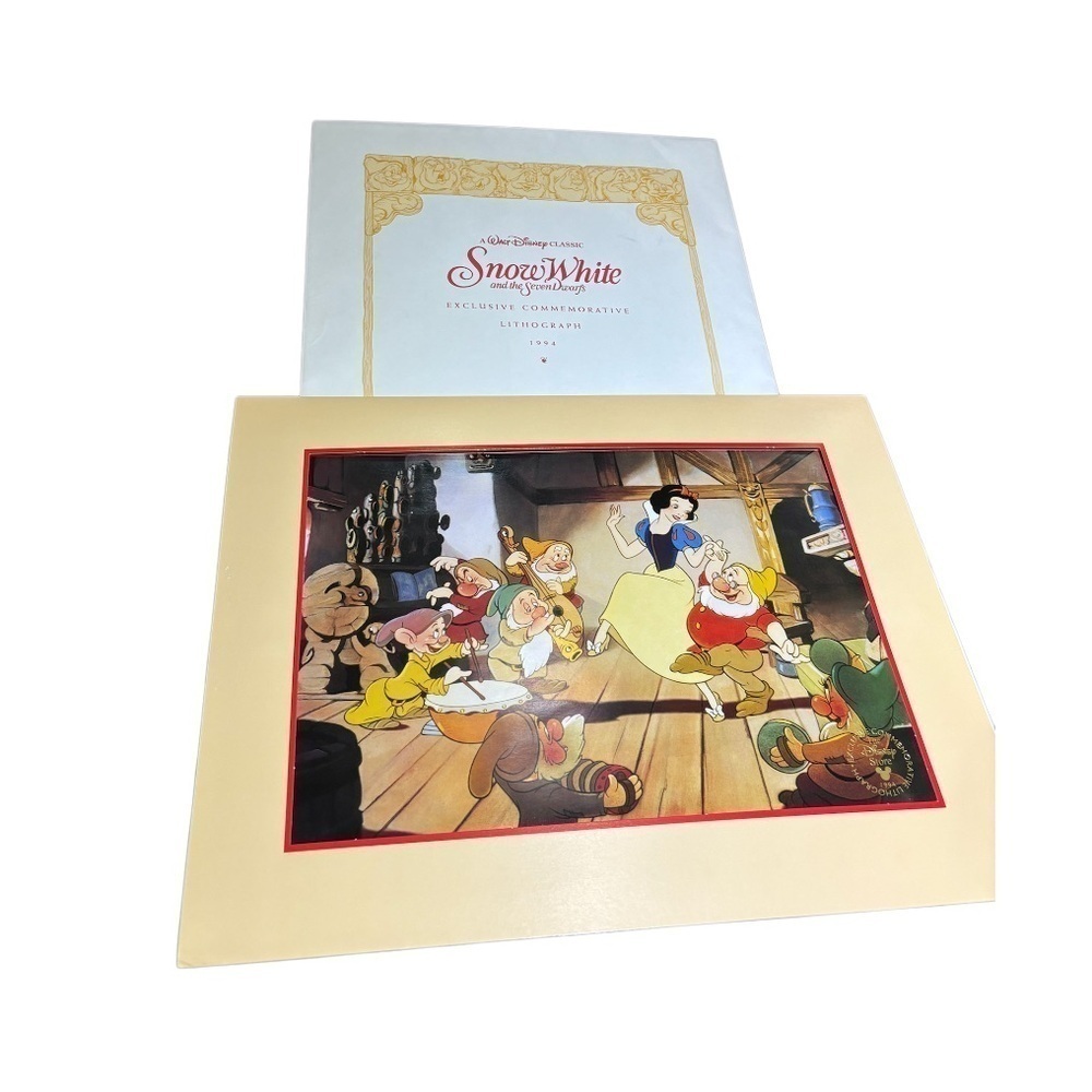Walt Disney Classic 1994 Snow White & The Seven Dwarfs Lithograph✨